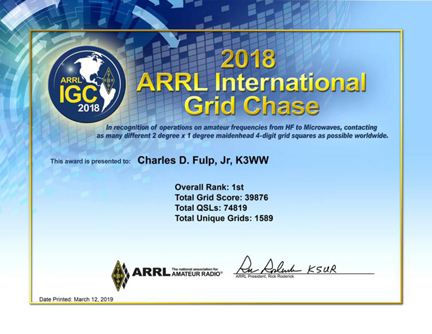 GRID CHASE CERTIFICATE